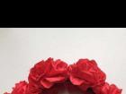 Ободок на волосы в стиле dolce gabbana красный цветы розы украшение би ...